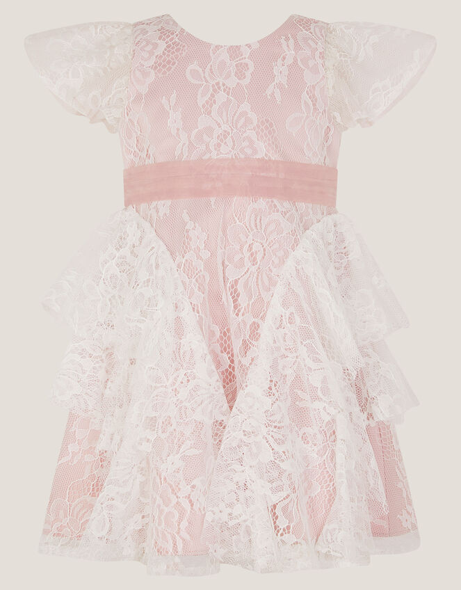 Baby Joanie Ruffle Lace Dress, Pink (DUSKY PINK), large