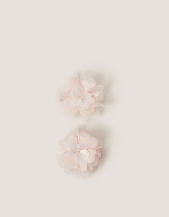 2-Pack Sequin Floral Hair Clips, , large