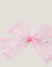 Sequin Bow Hair Clip, , large