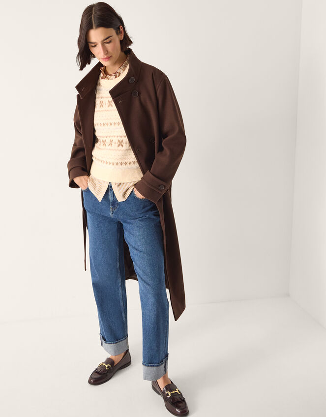 Febe Fair Isle Sweater Vest, Ivory (IVORY), large