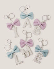 Bow Initial Bag Charm, Multi (MULTI), large