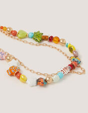 Tropical Beaded Bag Charm, , large