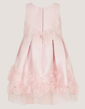 Baby Appliqu&eacute; Rose Party Dress, Pink (DUSKY PINK), large