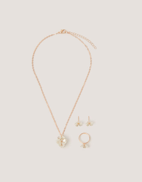 Cluster Flower Jewellery Set, , large
