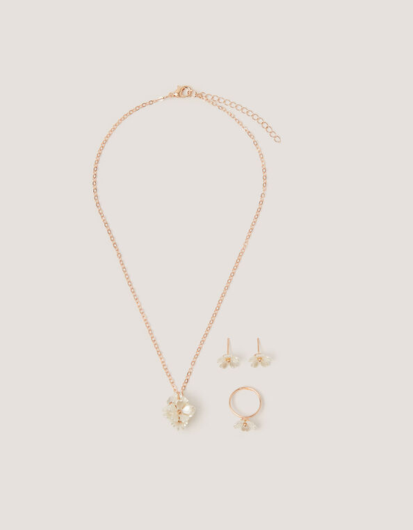 Cluster Flower Jewellery Set, , large
