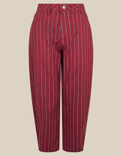 Nara Stripe Barrel Jeans, Red (RED), large