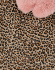 Monsoon x Queens of Archive Connie Faux Fur Leopard Print Coat​, Multi (MULTI), large
