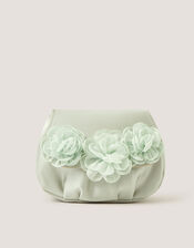 Corsage Satin Bag, Green (SAGE), large