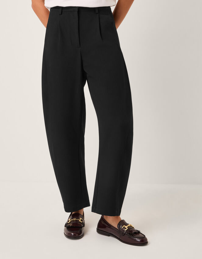 Tara Barrel Trousers, Black (BLACK), large