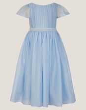 Dani Beaded Belt Party Dress, Blue (BLUE), large