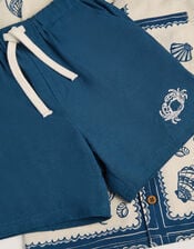 Shell Print Shirt & Shorts Set, Blue (NAVY), large