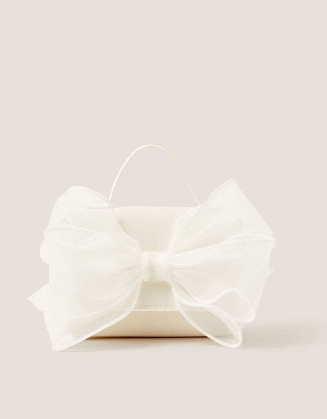 Organza Bow Bag, Ivory (IVORY), large