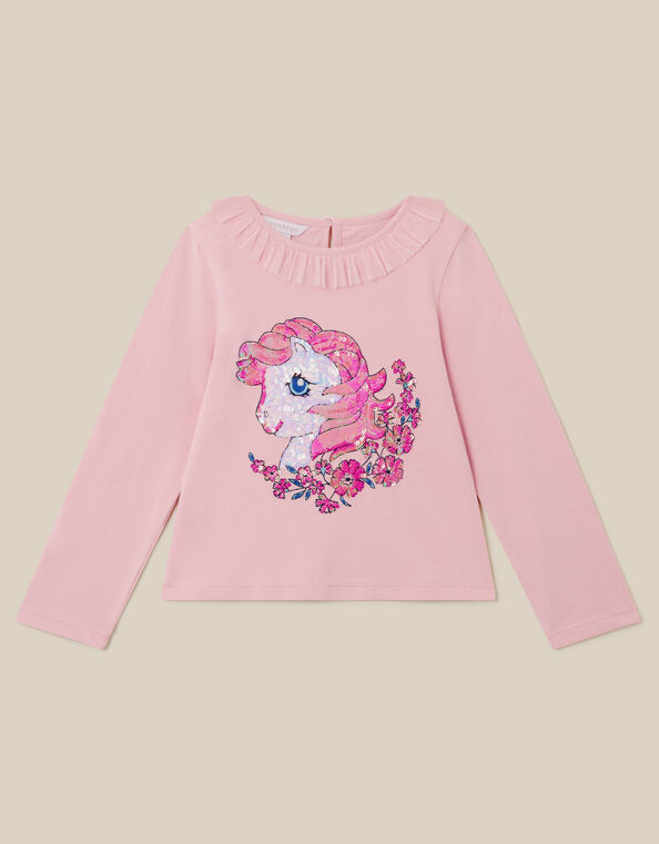 Monsoon x My Little Pony Long Sleeve Frill Collar Top, Pink (PINK), large