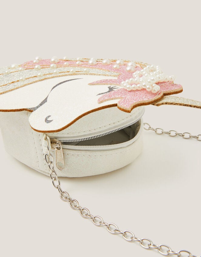 Pearl Embellished Unicorn Bag, , large