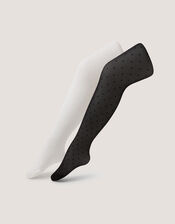 2-Pack Sheer Bow Tights, Multi (MULTI), large