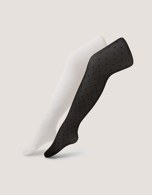 2-Pack Sheer Bow Tights, Multi (MULTI), large