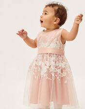 Baby Felicity Embroidered Floral Dress, Pink (PALE PINK), large