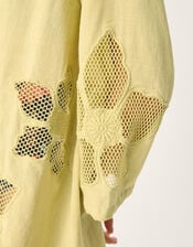 Joanna Cutwork Beach Shirt, Green (SAGE), large