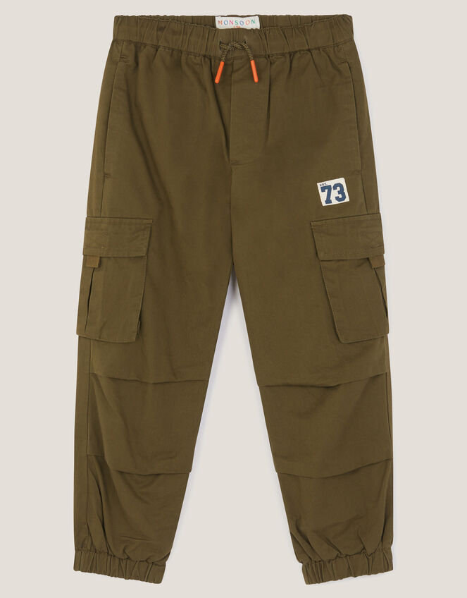 Lined Cargo Trousers, Green (KHAKI), large