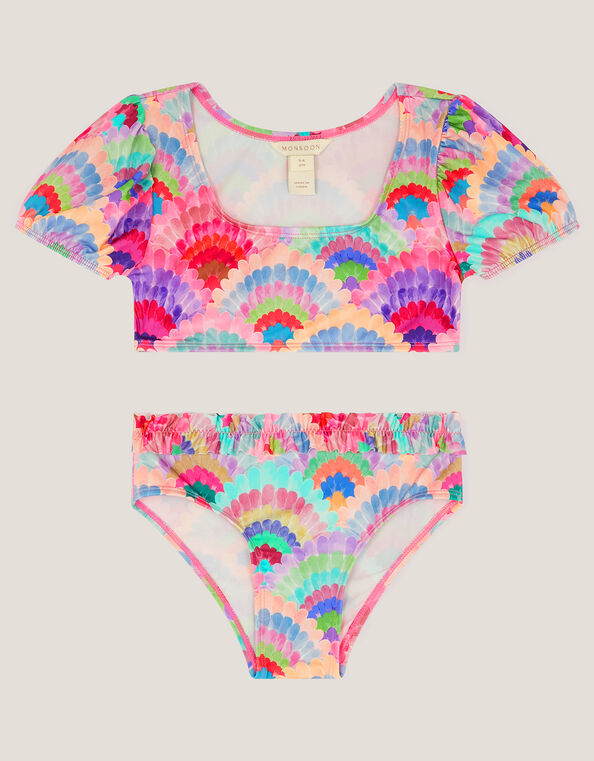 Shell Print Puff Sleeve Swim Set, Multi (MULTI), large