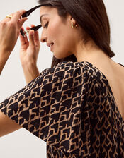 Arti Print Wide Leg Jumpsuit, Black (BLACK), large