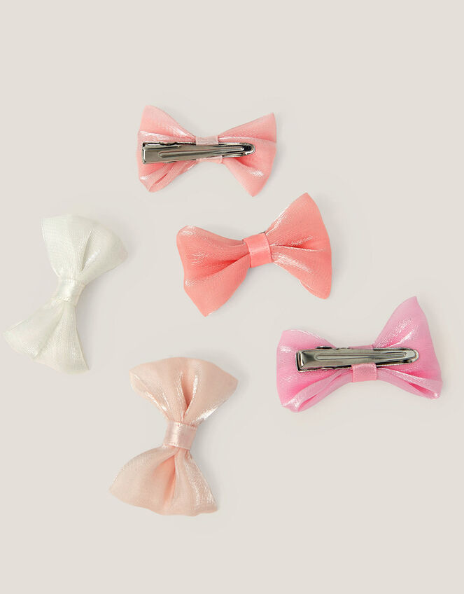 5-Pack Bow Hair Clips, , large