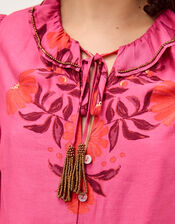 Koa Floral Print Blouse, Pink (PINK), large