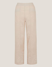 Lucy Short Straight Leg Linen Trousers, Natural (NATURAL), large