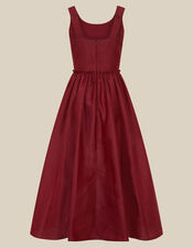 Ohio Taffeta Prom Dress, Red (BURGUNDY), large