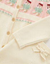 Newborn Teddy Fair Isle Cardigan & Leggings Set, Ivory (IVORY), large