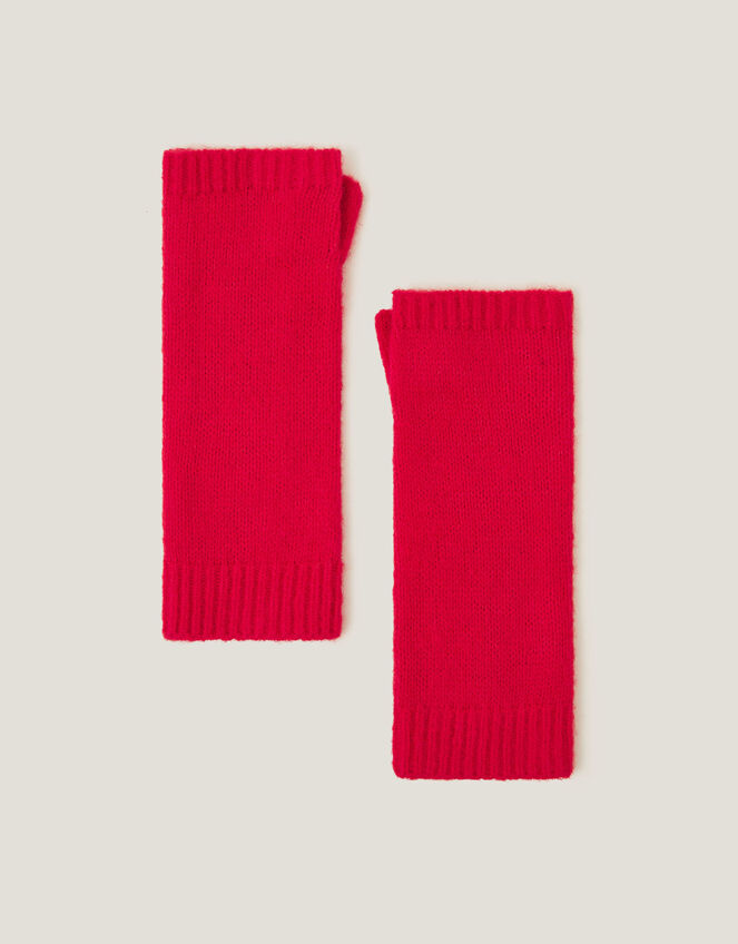 Yvie Plain Knit Wrist Warmers, , large