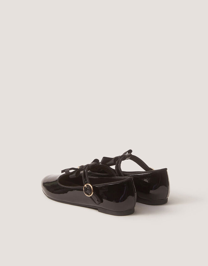 Bow Patent Mary Jane School Shoes, Black (BLACK), large