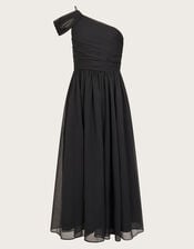 Texas One Shoulder Prom Dress, Black (BLACK), large