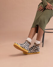 Laidback London Setsu Leopard Print Ankle Boots, Leopard (LEOPARD), large