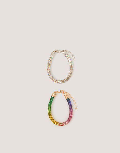 2-Pack Rhinestone Tube Bracelets, , large