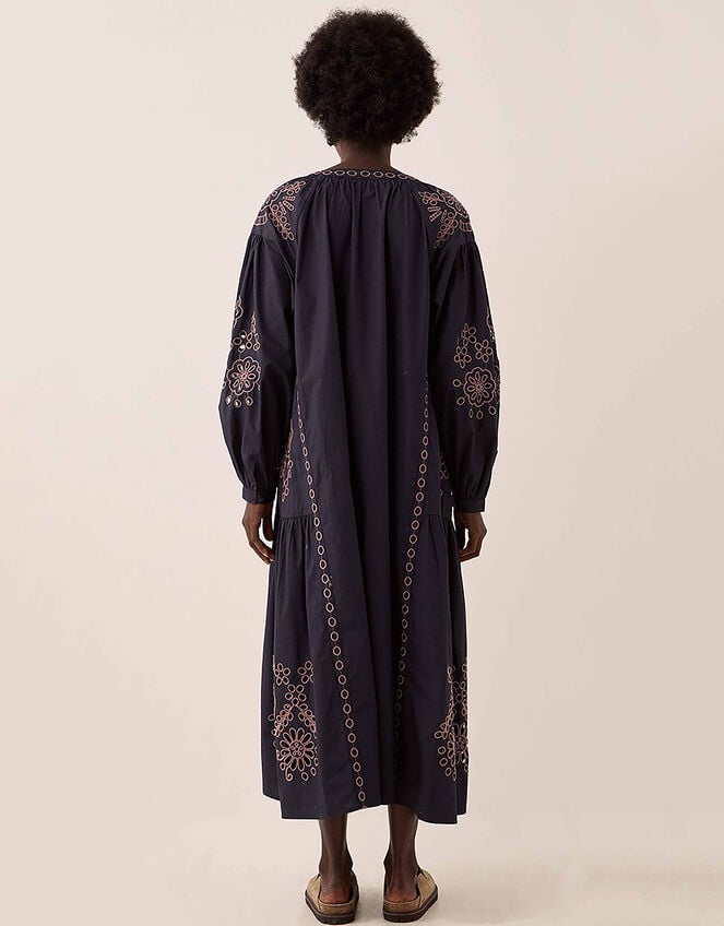 East Reni Broderie Dress, Blue (NAVY), large
