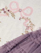 Floral Embroidered Top & Ruffle Skirt Set, Ivory (IVORY), large