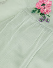 Peony Embroidered Tulle Party Dress, Green (SAGE), large