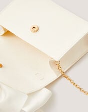 Satin Bow Bag, Ivory (IVORY), large