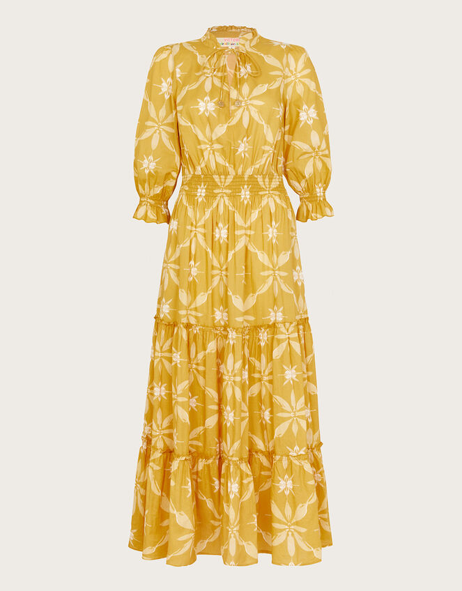 La Galeria Elefante Print Dress, Yellow (YELLOW), large