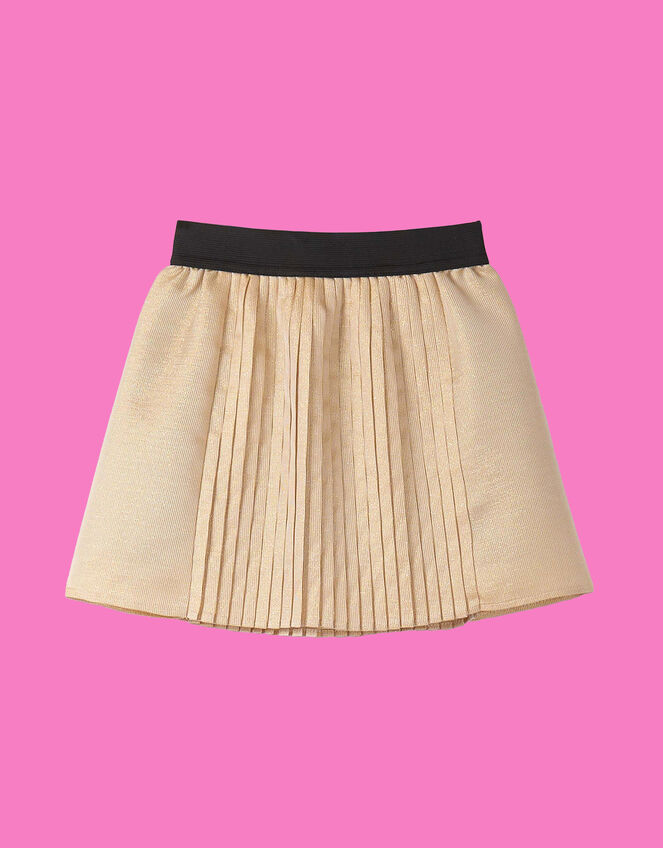 Hatley Shimmer Pleated Skirt, Gold (GOLD), large
