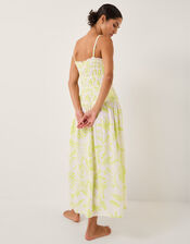 Adele Sleeveless Tropical Print Midi Dress, Green (LIME), large