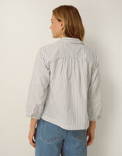 Gilly Stripe Shirt, White (WHITE), large