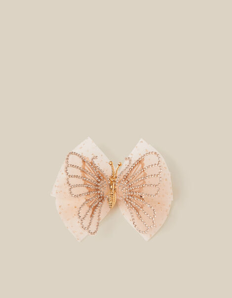 Spring Butterfly Bow Hair Clip, Gold (GOLD), large