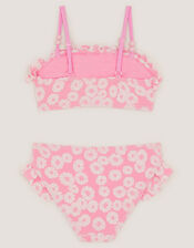 Floral Jacquard Bikini Set, Pink (PINK), large