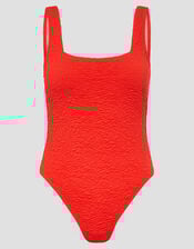 Kylee Textured Square Neck Swimsuit, Pink (PINK), large