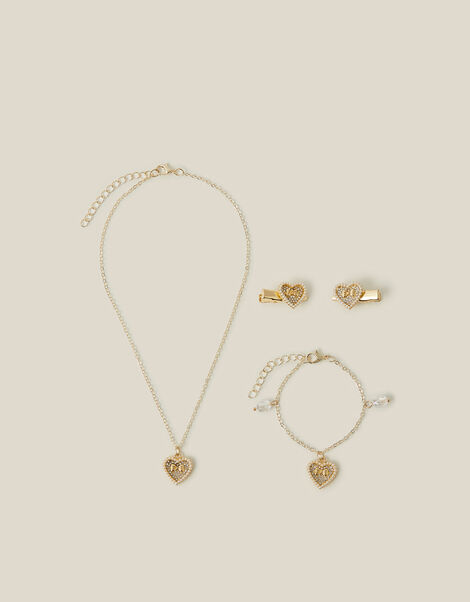 Gracey Heart Bow Jewellery Set, , large