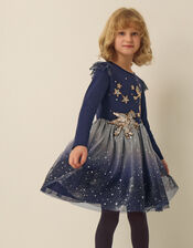 Unicorn Ombr&eacute; Disco Dress, Blue (NAVY), large