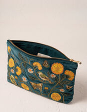 Elizabeth Scarlett Wild Garden Velvet Pouch, , large