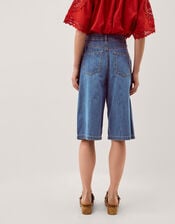 Raye Longline Denim Shorts, Blue (DENIM BLUE), large